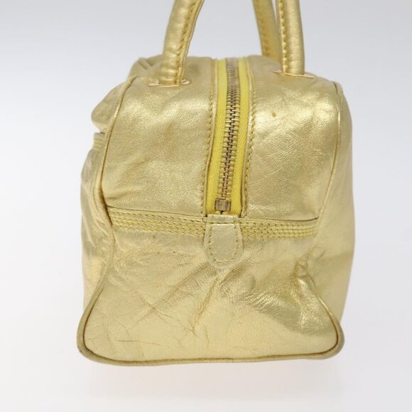 LOEWE Hand Bag Leather Gold Tone Auth - Picture 4 of 16